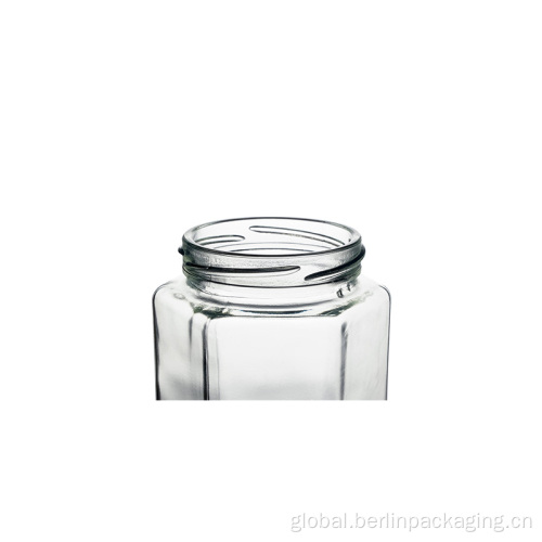 Food Jar Hexagonal Glass Honey Jar Factory